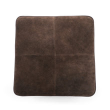 Daphne Square Suede Fringe Ottoman