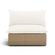 Cali Performance Fabric & Wicker Outdoor Armless Chair