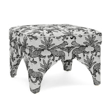 Raji Leopard Performance Jacquard Ottoman