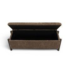 Abby 52" Nubby Fabric Storage Bench
