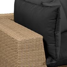 Cali 120" Performance Fabric & Wicker Outdoor Sofa