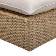 Cali Performance Fabric & Wicker Outdoor Ottoman