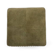 Daphne Square Suede Fringe Ottoman