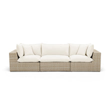 Cali 120" Performance Fabric & Wicker Outdoor Sofa