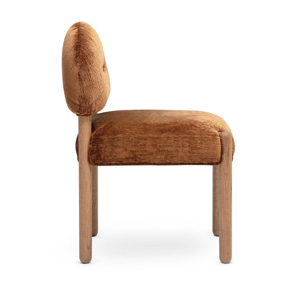 Bruno Thick Performance Chenille Arched Back Dining Chair