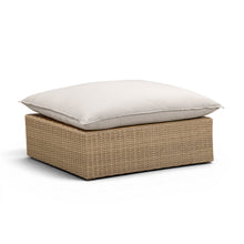 Cali Performance Fabric & Wicker Outdoor Ottoman