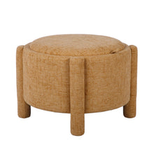 Bellamy Railroad Chenille Storage Stool With Reversible Tray Top