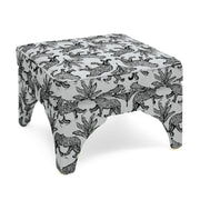 Raji Leopard Performance Jacquard Ottoman
