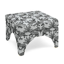 Raji Leopard Performance Jacquard Ottoman