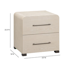 Marissa 22" Ash 2-Drawer Nightstand